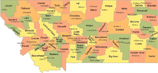 Montana State Map