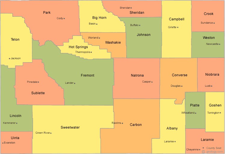 List of: All Counties in Wyoming